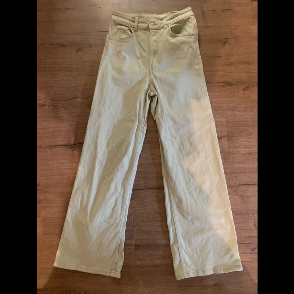H&M sage jeans